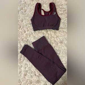 Gymshark Burgundy Seamless Leggings